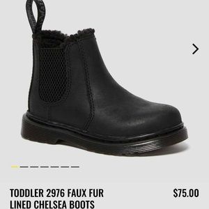 Dr Marten faux fur lined toddler chelsea boots!